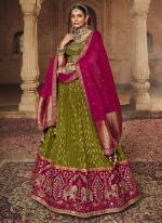 Heavy Viscose Mehendi Bridal Wear Embroidery Work Lehenga Choli